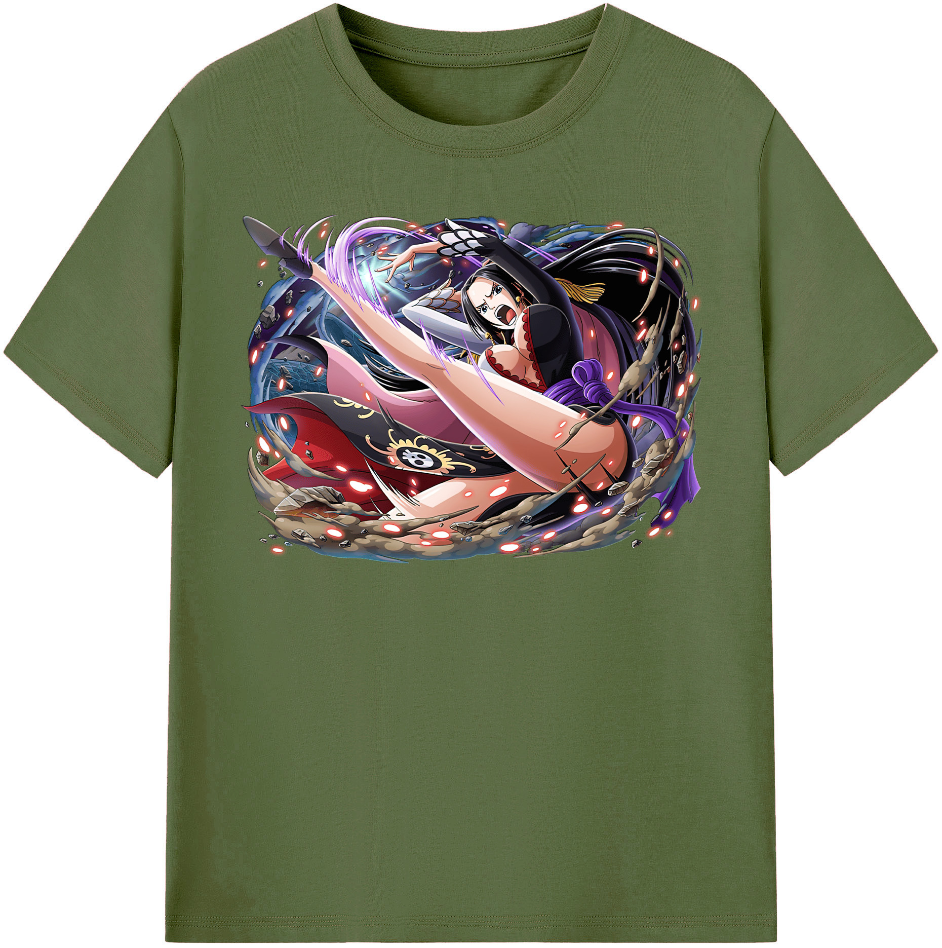 ワンピース ボア・ハンコック ONE PIECE Boa·Hancock 綿100％半袖Tシャツ（フロントプリント）